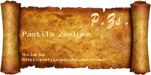 Pastila Zselyke névjegykártya